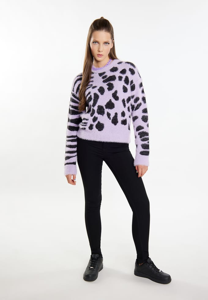 Mymo Gebreide trui Dames violet