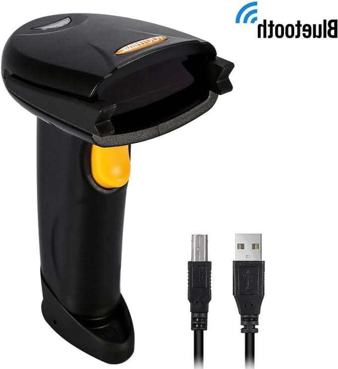 Barcodescanner - Streepjescodelezer - Voorraad Beheer - Robuust Anti-Schok Ontwerp - 328 Gram - Zwart