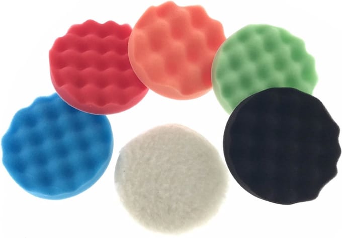 Hofftech Complete poetskit - polijst set - Ø 125 mm - 6-delig - klittenbandsysteem