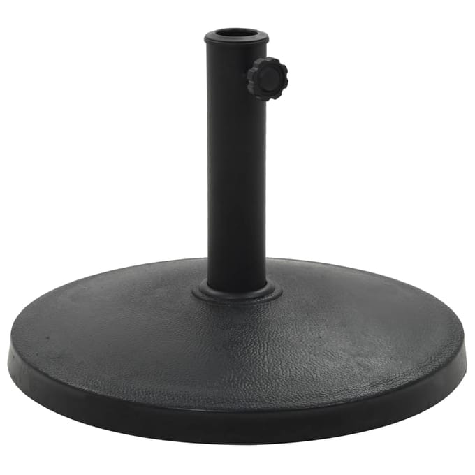 vidaXL - Parasolvoet - rond - 10 - kg - polyresin - zwart