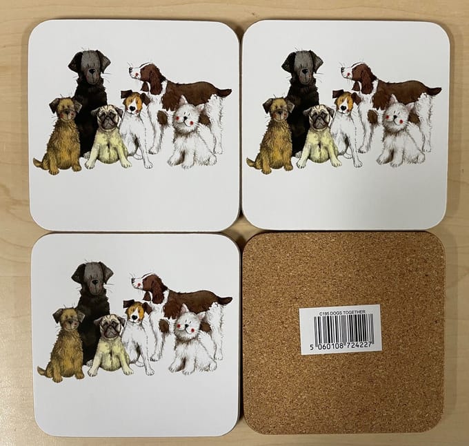 Alex Clark Onderzetters DOGS TOGETHER ~ HONDEN