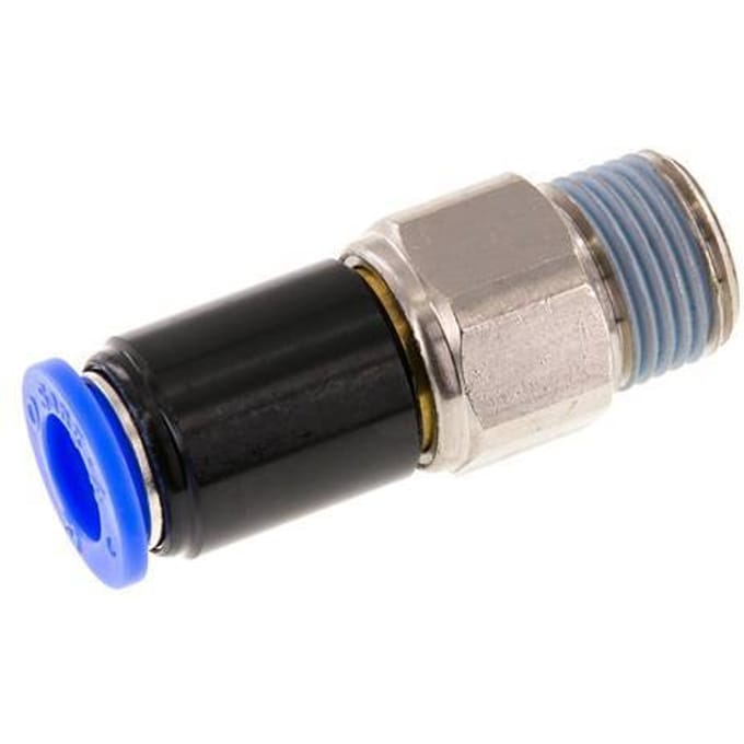 12mm & R1/2'' Draaidoorvoer Insteek Buitendraad Vernikkeld Messing/PBT NBR