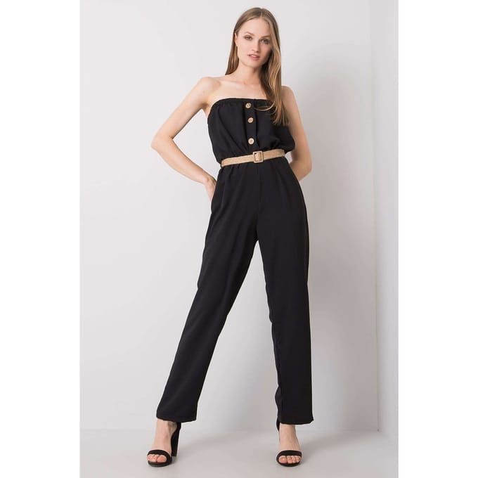 Sienna Bandeau Jumpsuit - Schwarz / S