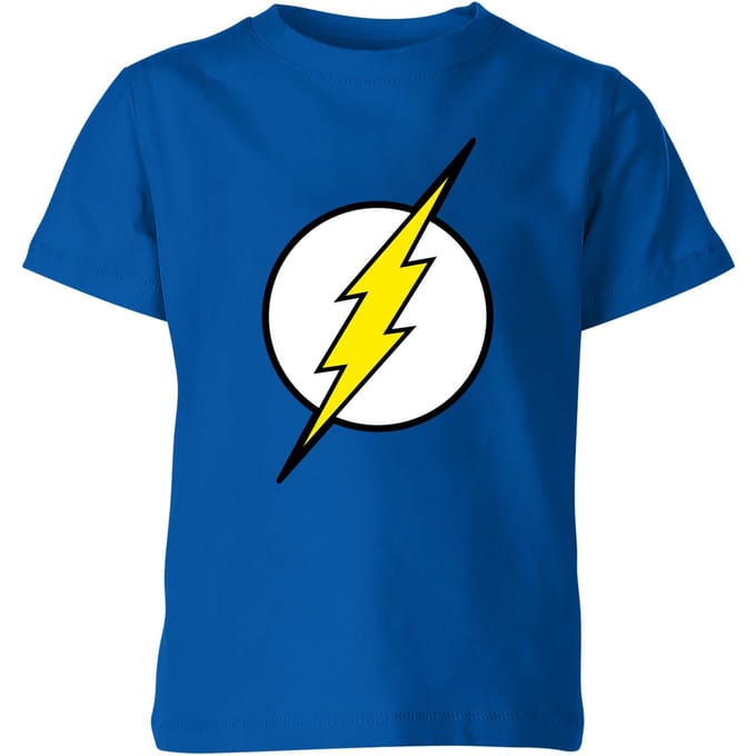 Justice League Flash Logo Kids' T-Shirt - Blue - 98/104 (3-4 jaar)