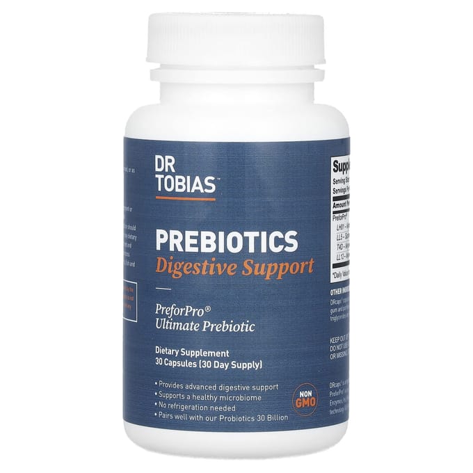 Dr. Tobias, Prébiotique, Complément digestif, 30 capsules