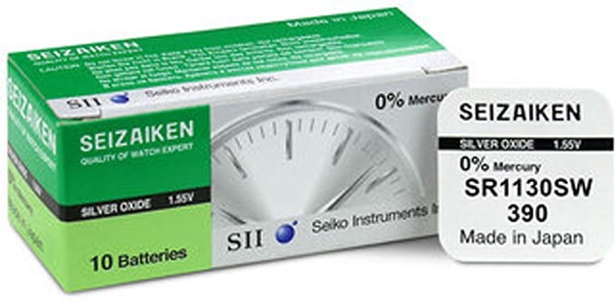 Seiko 390 Horloge Zilveroxide 10 stuks