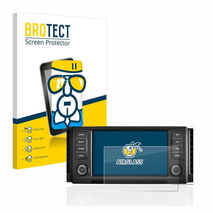 Screenprotector voor Seat Leon 5F 2018 Media System Plus 2016 8" Beschermglas transparant
