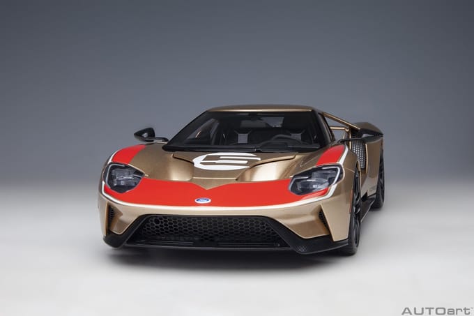 AUTOart 1/18 Ford GT 2022 Heritage Edition Holman Moody (Gold with Red)