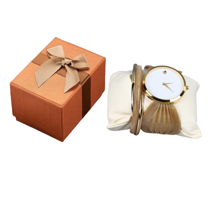 2 Montres pour Dames Réglables Mouvement Quartz à Heure Précise Montres Confortables Bracelet beige