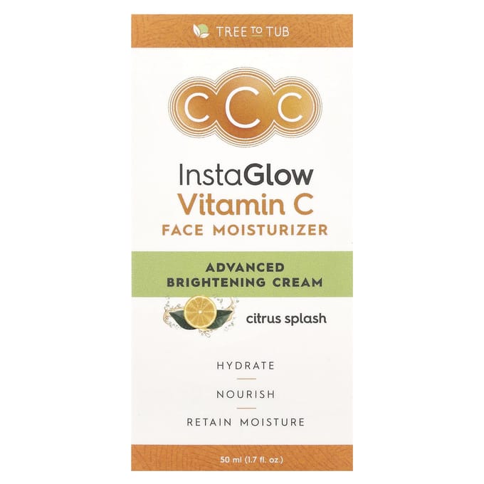 Instaglow, Gezichtscrème met Vitamine C, Citrus Splash, 50 ml(1.7 fl oz) white