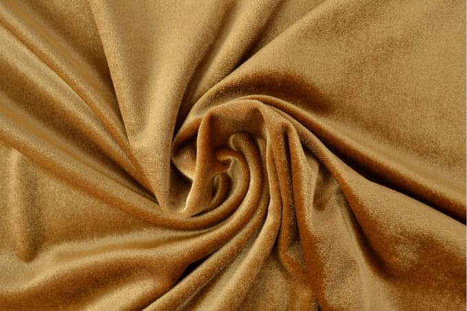 Stretch fluweel - Goud - 1 meter - Per meter - Velvet stof