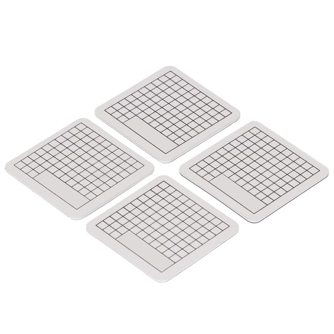 4 Pièces Tapis de Coupe Mini Mignon Modèle Tapis de Coupe Papier Tampon en Caoutchouc Gravure Planche d'Échelle 6 x 6cm white