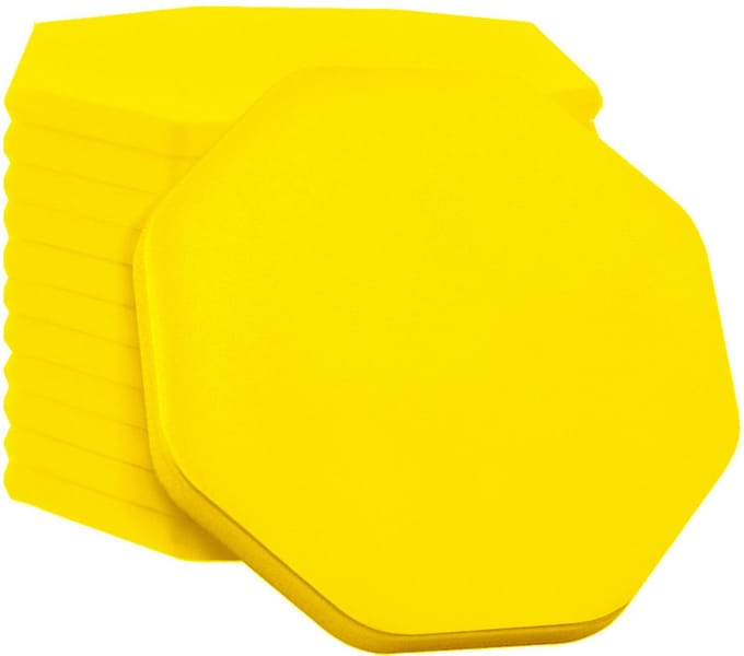CombiCraft blanco munten achthoek 38x38mm geel - per 100 stuks