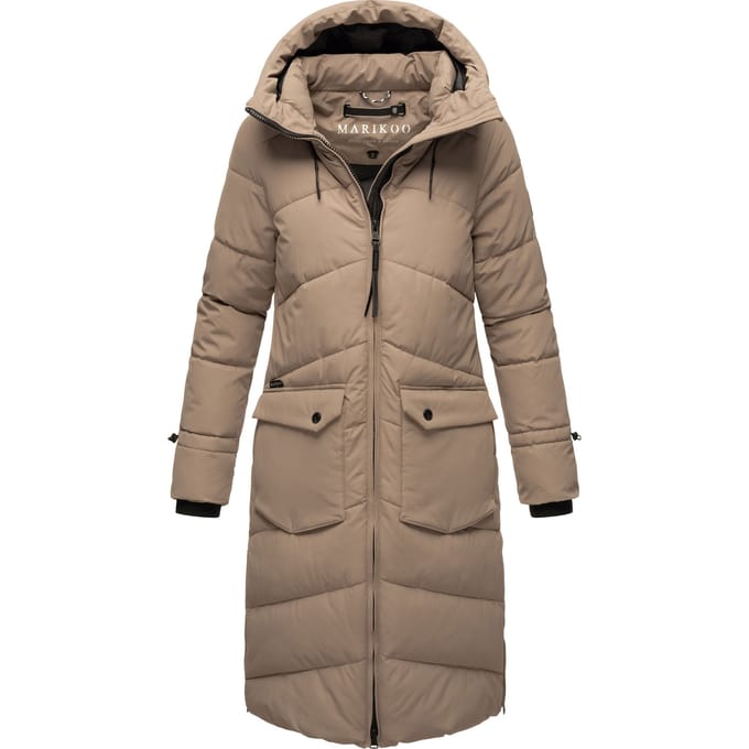 Marikoo Tomomii dames winterjas – lang, warm & met capuchon