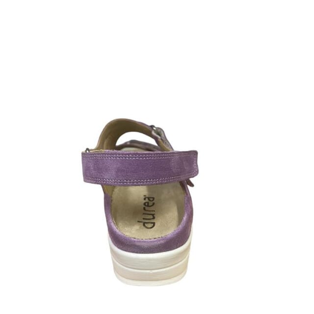 Durea 7419 G - Platte sandalenDames Sandalen - Kleur: Paars - Maat: 37.5