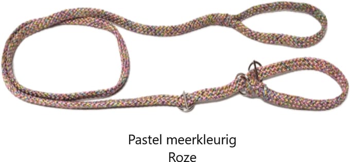 Chikko Quality - Vanglijn met Dubbele Stop - Pastel meerkleurig Roze - 165cmx10mm