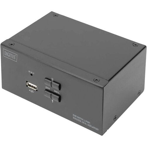 Digitus DS-12862 KVM-switch 2 poorten DisplayPort 3840 x 2160 Pixel