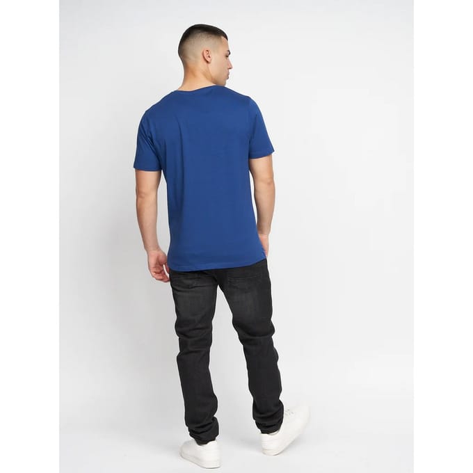 Crosshatch Heren Raynen T-Shirt (Set van 2) (Marine / Wit)