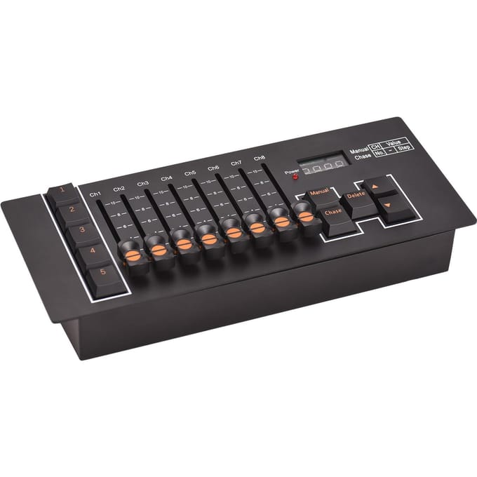 DMX-controller DMX 512 40-kanaals podium DJ-lichtcontroller voor DJ Lights Party Light Shows Disco 26x11x5.5cm zwart
