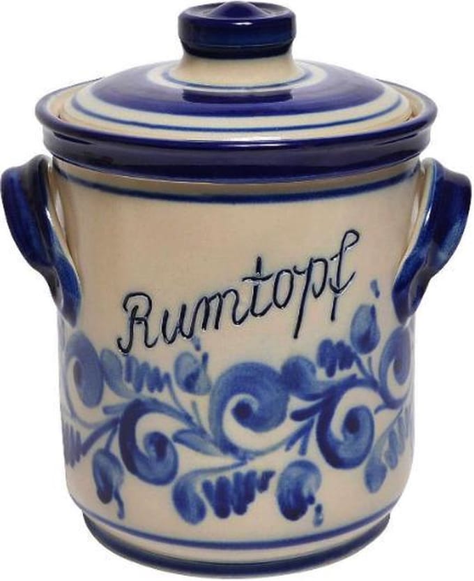 Rumtopf met blauw grijs motief 5 liter