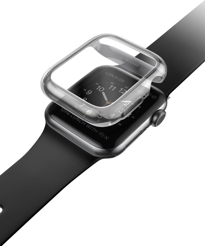 UNIQ - Garde - Screenprotector Geschikt Voor Apple Watch 4, 5, 6 & SE - 40mm - Donker Transparant
