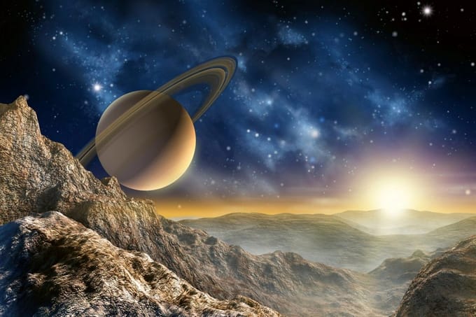 Fotobehang - Spacescape 375x250cm - Vliesbehang