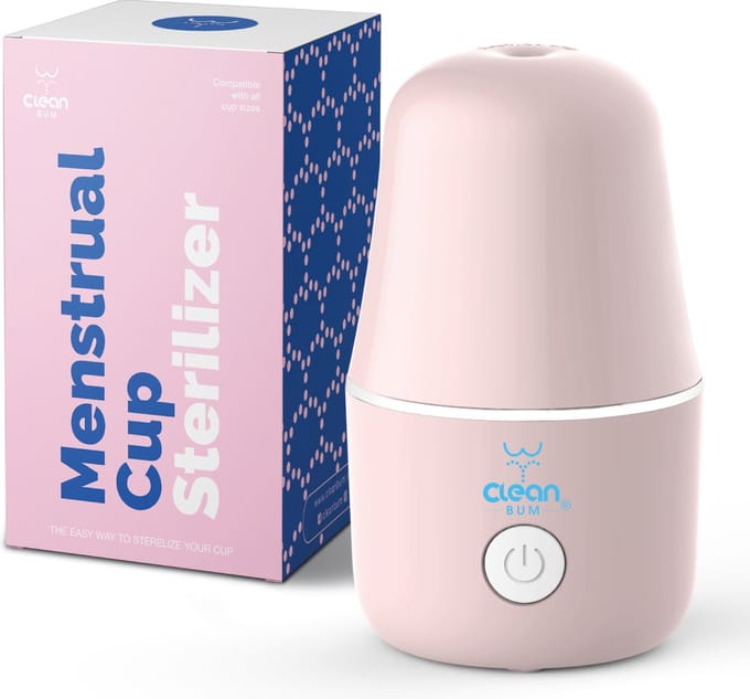 CLEAN BUM Menstruatiecup Sterilisator – Stoomreiniger voor Menstruatiecups – Roze