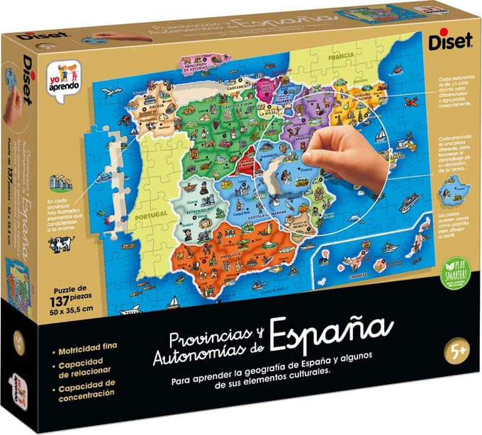 137 stukjes puzzel Diset España Prov -Autonomías