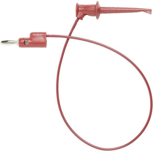Pomona Electronics 3782-24-2 Meetsnoer Banaanstekker 4 mm Krokodilklem 0.60 m Rood 1 stuk(s)