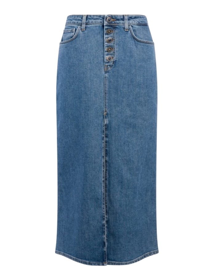 Vrouwen casual rokken Dondup - gewone denim rok - blauw