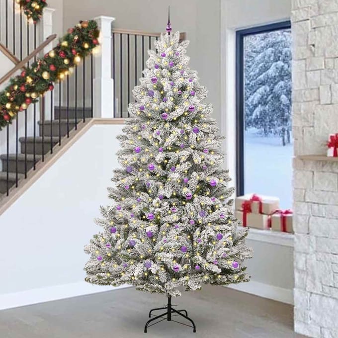 vidaXL Kunstkerstboom 270 cm 300 LED's Warmwit PVC en staal