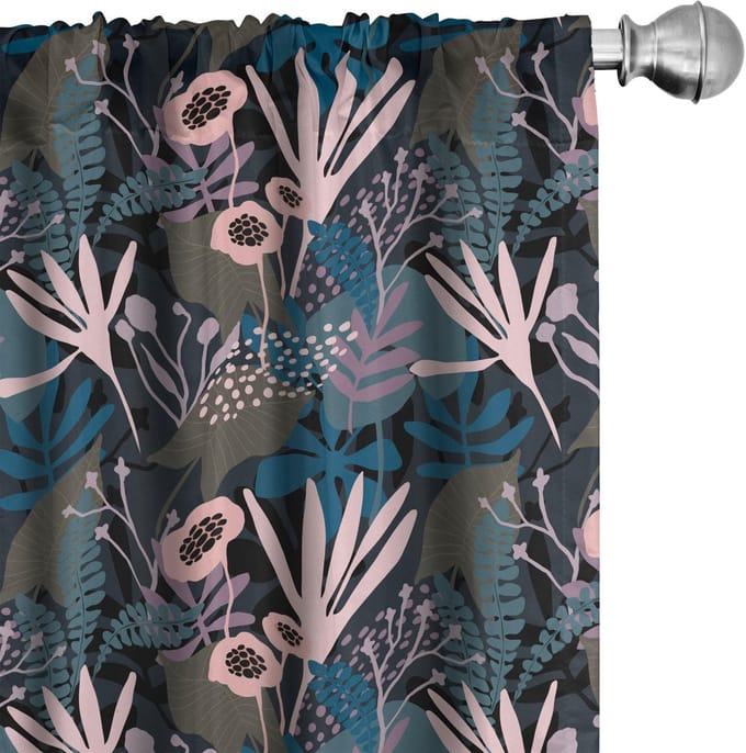ABAKUHAUS – 2x Gordijnen 75×245 cm – Microvezel – Multicolor – Halverduisterend