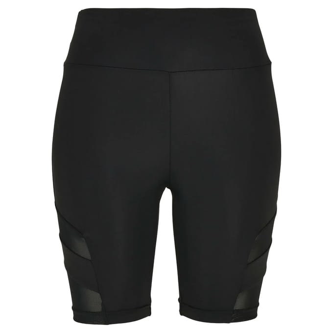 Urban Classics - High Waist Tech Mesh Korte cycle broek - 5XL - Zwart