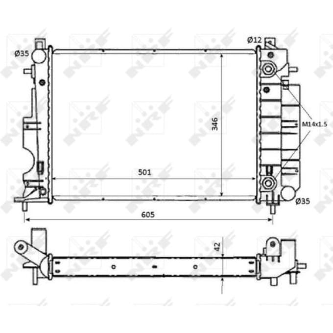 Radiator, motorkoeling NRF 53873