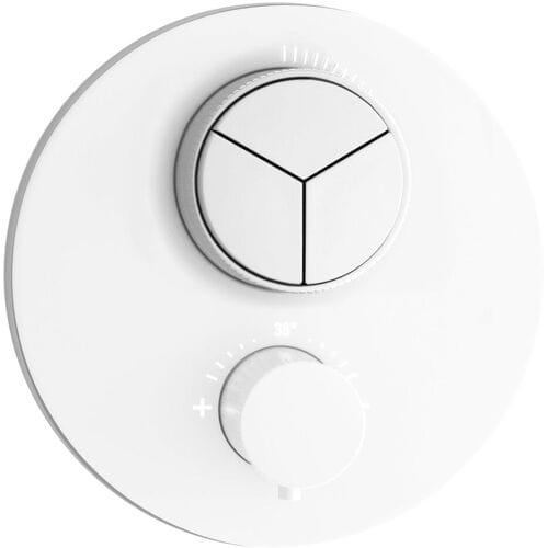Herzbach DEEP WHITE concealed thermostat PUSH round for 23.803055.1.07