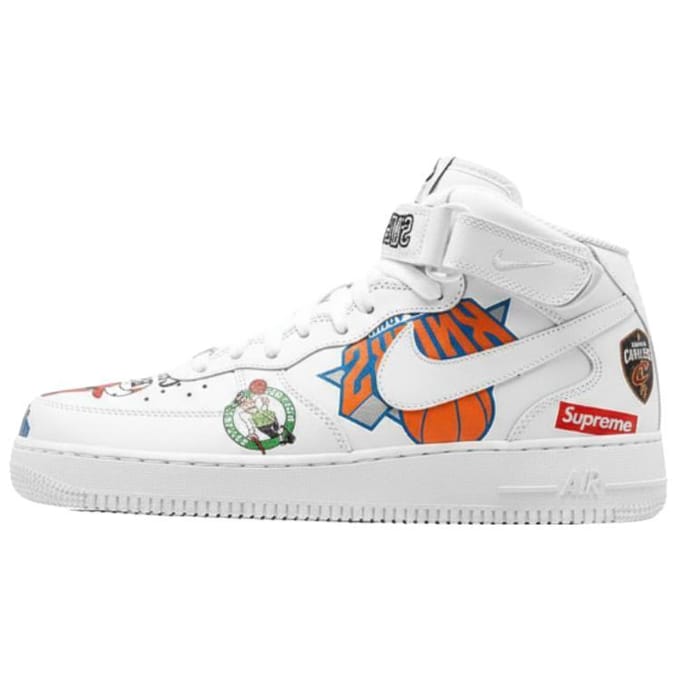 Nike Air Force 1 Mid Supreme Nba Wit AQ8017-100 45 white