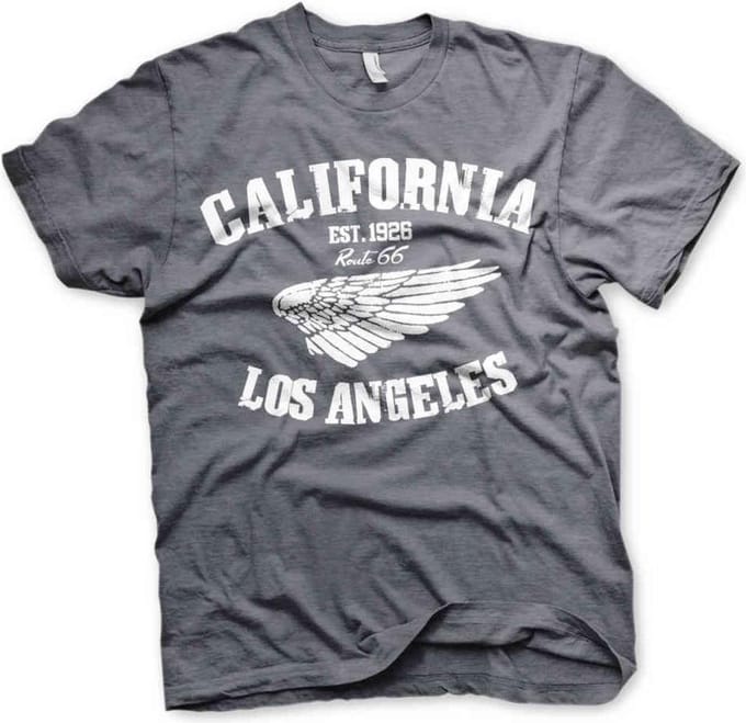 Route 66 Heren Tshirt -S- California Grijs