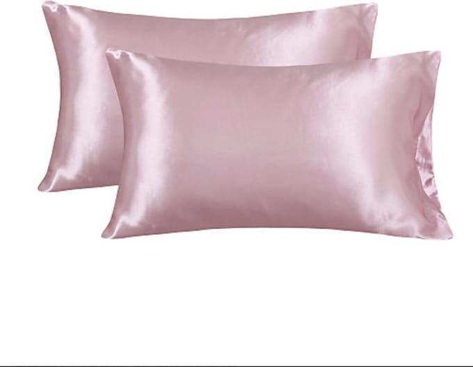 Satijnen -Slik Kussenslopen- Anti Allergeen -  Set van 2 - 60x70cm  -Roze