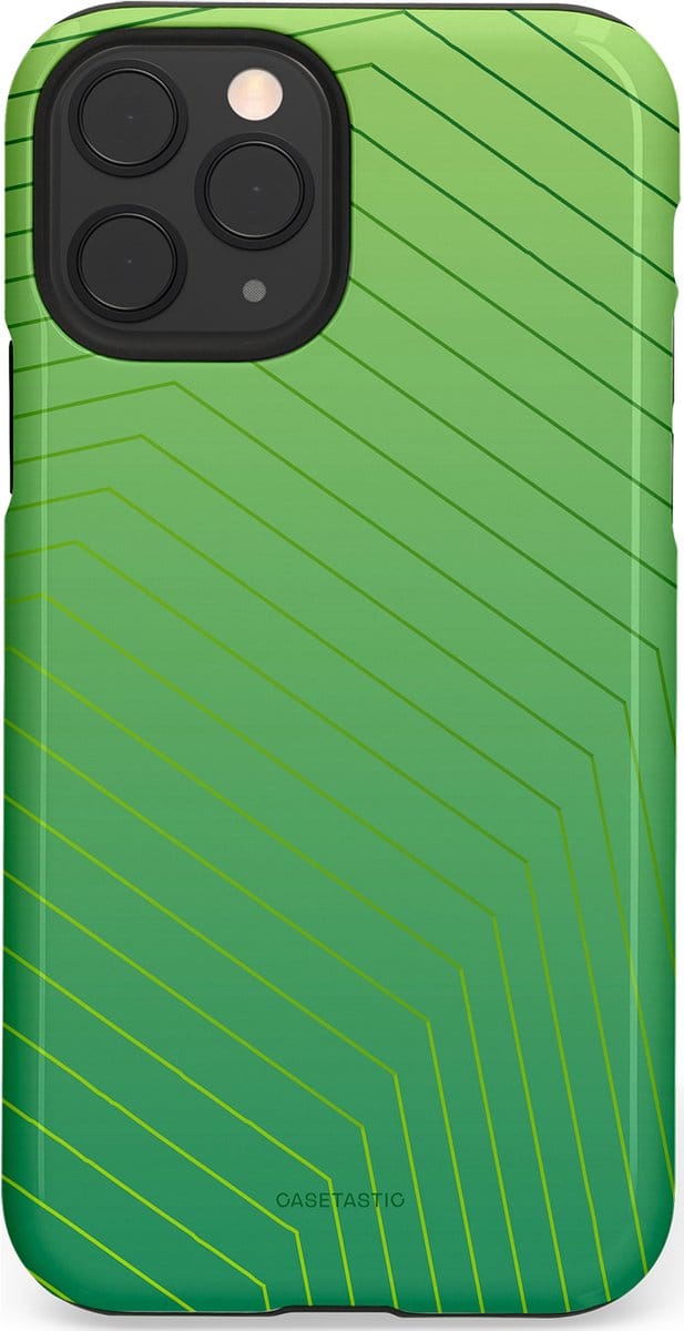 Casetastic hoesje geschikt voor Apple iPhone 11 Pro - Dubbellaagse bescherming - Neon Groen Net - Fashion Case - Groen