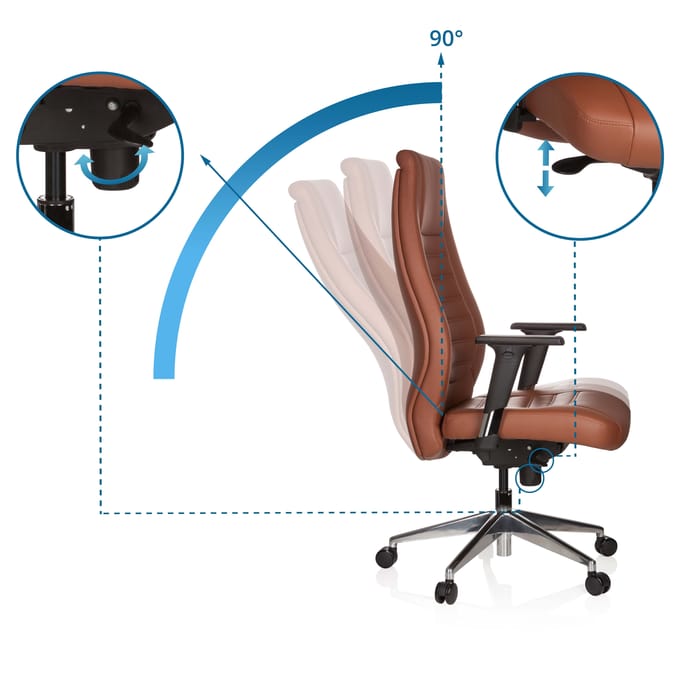 Professionele directiestoel VITORO Bruin hjh OFFICE
