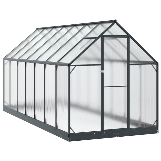 Serre de jardin avec porte Anthracite 183,5 x 423,5 x 207 cm