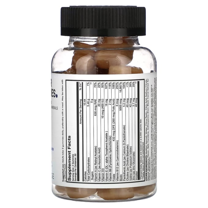 Codeage haargummies, suikervrij, aardbei, 60 gummies