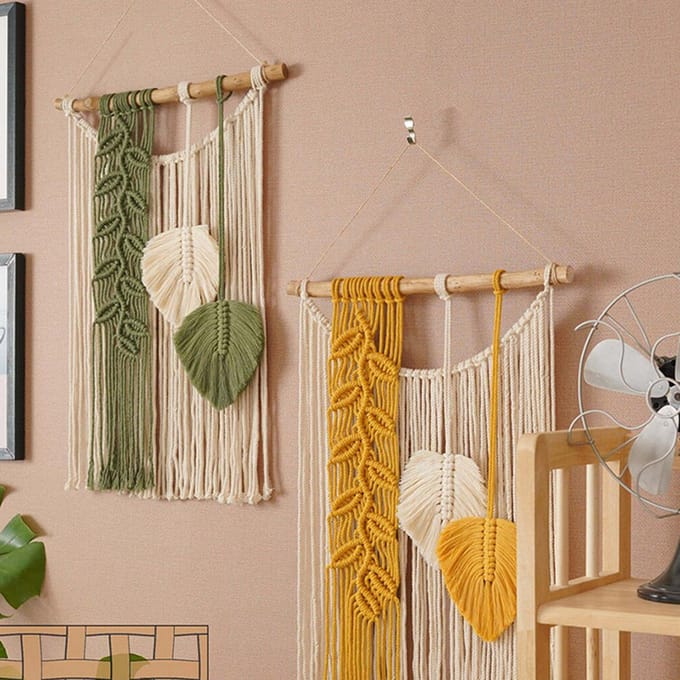 Boheemse Kwast Wanddecoraties Huisdecoratie Wandhanger Wanddecoratie beige