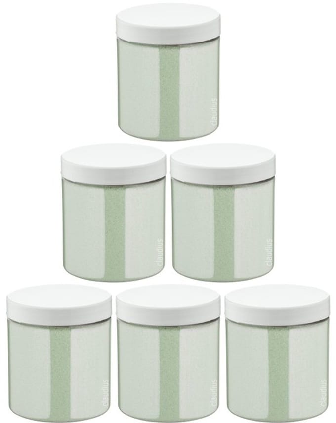 Scrubzout Dennen - 300 gram - Pot met witte deksel - set van 6 stuks - Hydraterende Lichaamsscrub
