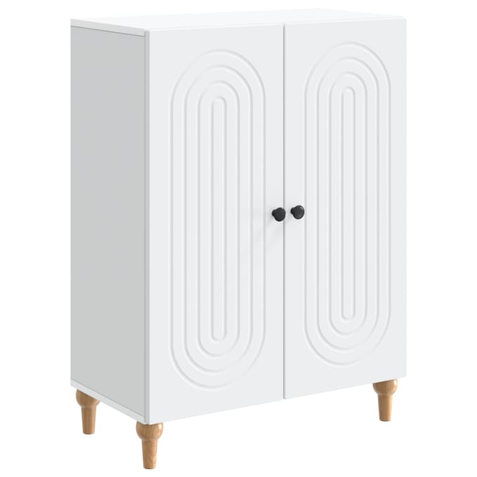 vidaXL - Dressoir - Wit - 66 - x - 34,5 - x - 90 - cm - Bewerkt - hout