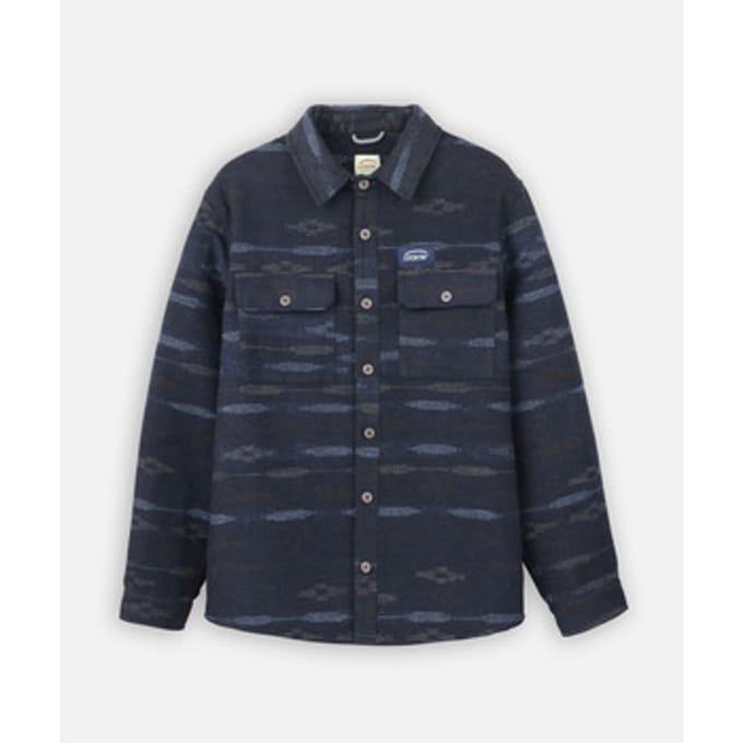 Fleece Jack Oxbow Overshirt van jacquard NIGHTFALL