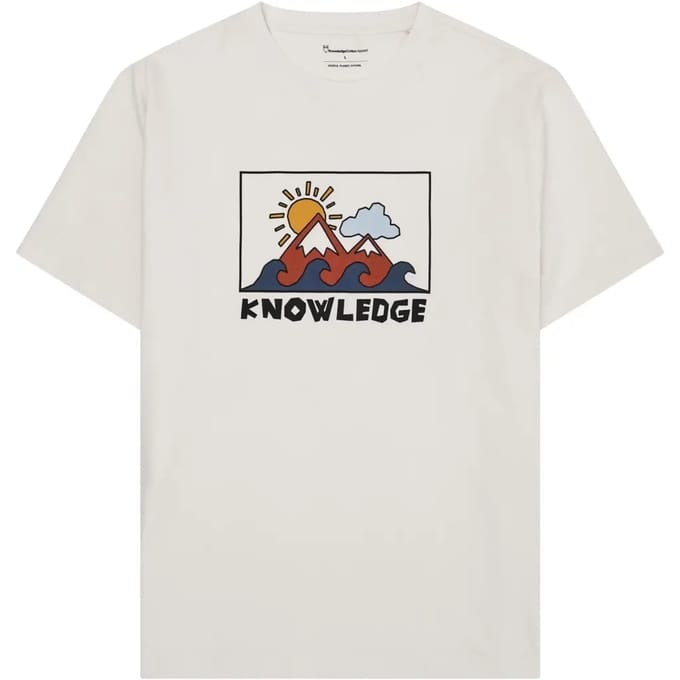 T-shirt met bedrukking op de voorkant KnowledgeCotton Apparel