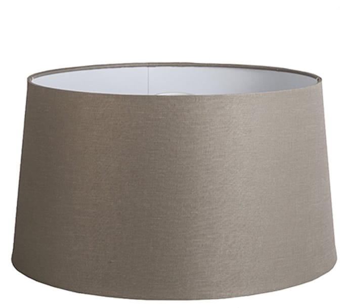 QAZQA rond schuin linnen - Lampenkap - Ø 450 mm - Taupe -