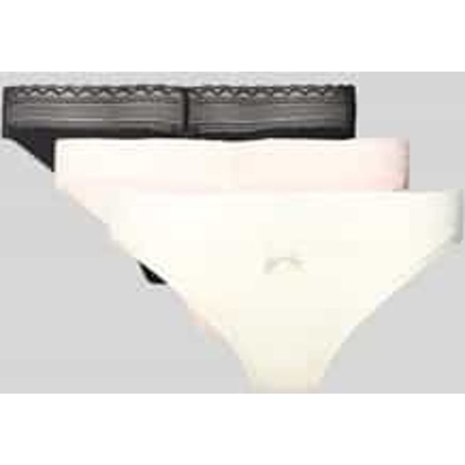 Slip van Katoenmix in Set van 3 Model 'TRIPLET LACE BRIEF'