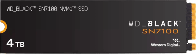 Western Digital Black SN7100 - Interne SSD - PCI Express 4.0 x4 - NVMe M.2 2280 3d v-nand (TLC) - 4 TB